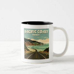 Pacific Coast Highway Vista Zweifarbige Tasse