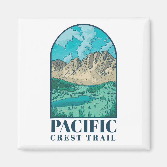 Pacific Crest Trail Kunst Magnet (Vorne)