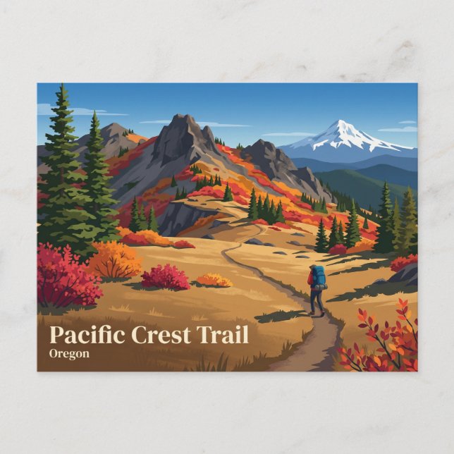 Pacific Crest Trail Oregon Postkarte (Vorderseite)