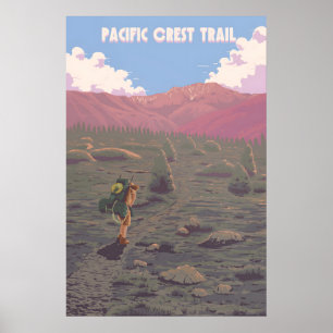 Pacific Crest Trail Reiseplakat Poster