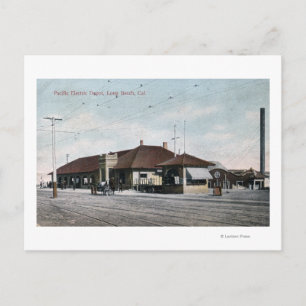 Pacific Electric Railway Depot Postkarte