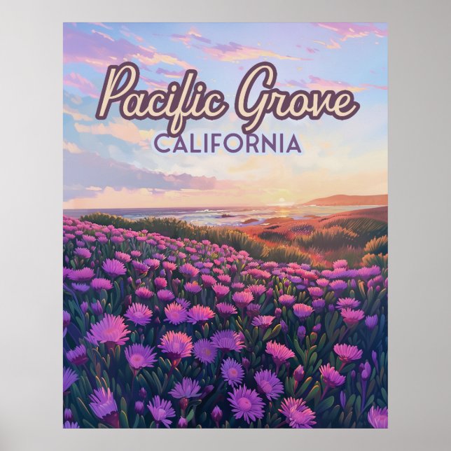 Pacific Grove California Monterey Magie Lila Poster (Vorne)