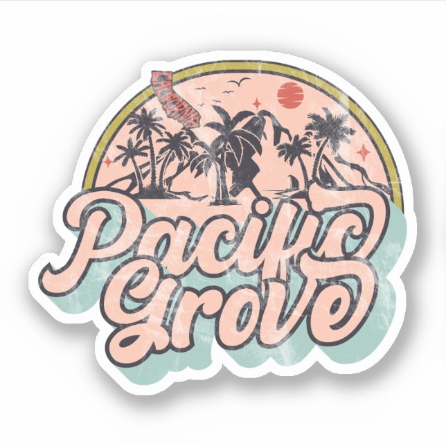 Pacific Grove, Kalifornien Aufkleber (Vorderseite)