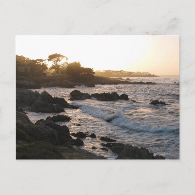 Pacific Grove Sunset Postkarte (Vorderseite)