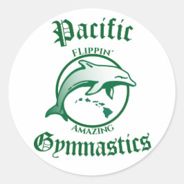 Pacific Gymnastics Round Stickers