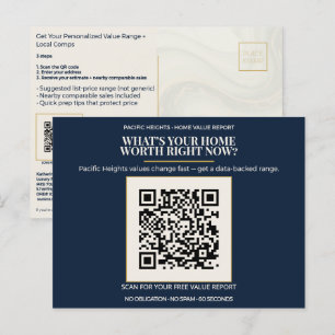 Pacific Heights Luxusimmobilien Wert QR Code Immob Postkarte