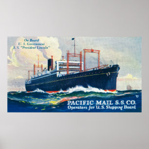 Pacific Mail Company auf der Webseite des US-Präsi Poster