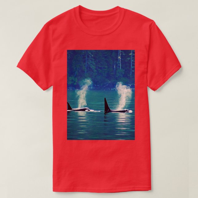 Pacific Northwest Native Orca Killer Whale A line T-Shirt (Design vorne)