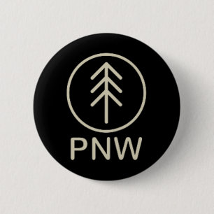 Pacific Northwest Pnw Baum Icon Wandern T Shirt Po Button