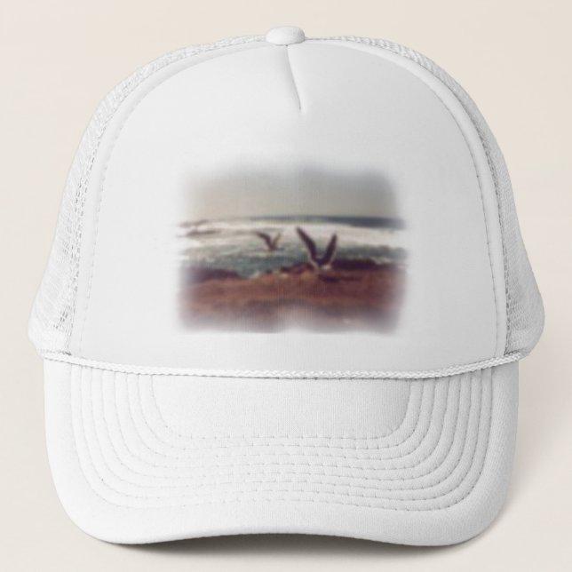 Pacific Northwest Seagulls Trucker Hat Truckerkappe (Vorderseite)