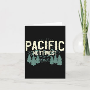 Pacific Northwest Vintage-Mountain-Camping-Wandern Karte