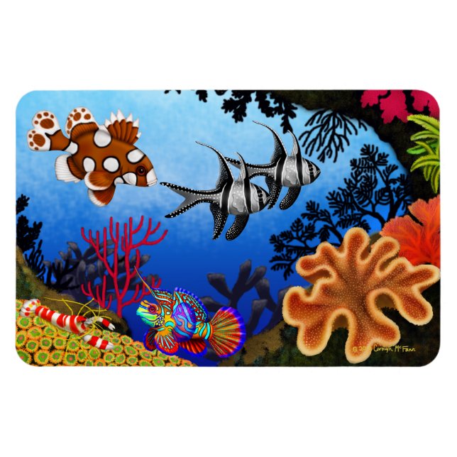 Pacific Ocean Corean Reef Flexi Magnet (Horizontal)
