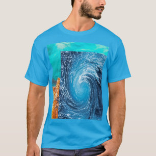 Pacific Ocean Splash Mens Aquamarin T-Shirt