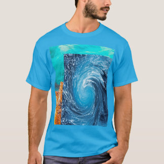 Pacific Ocean Splash Mens Aquamarin T-Shirt