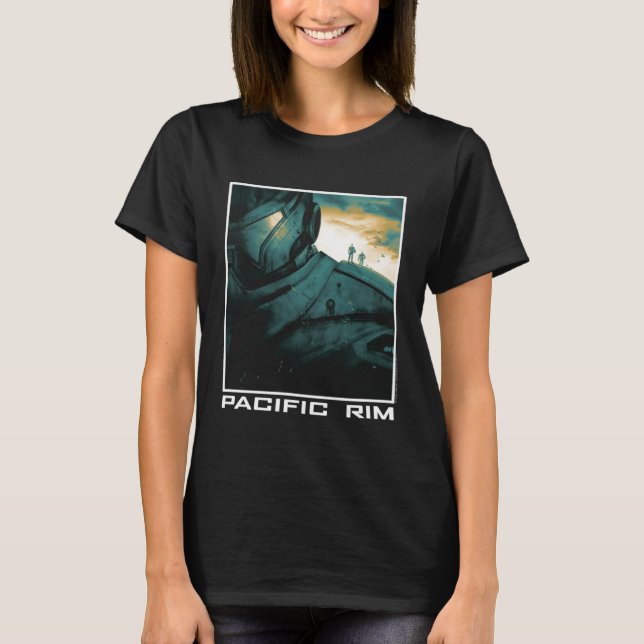 Pacific Rim Gold & Blue Poster T-Shirt (Vorderseite)