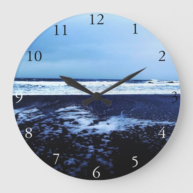 Pacific Seascape Clock Große Wanduhr (Vorderseite)