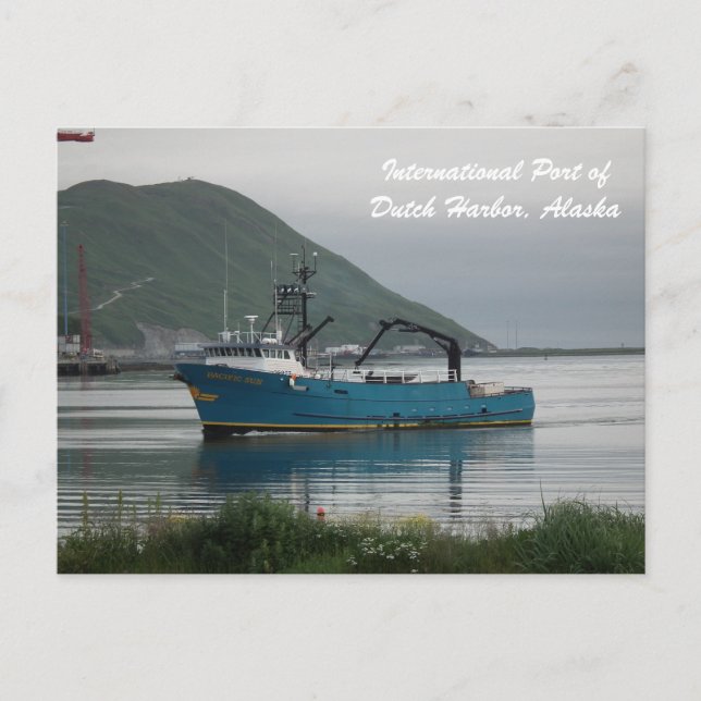 Pacific Sun Bering Sea Crab Fishing Flotte Postkarte (Vorderseite)