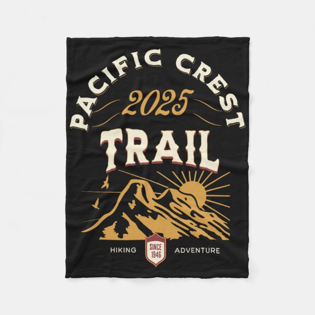 Pacific Wappen Trail 2025 Pct Wanderung Fleecedecke (Vorderseite)