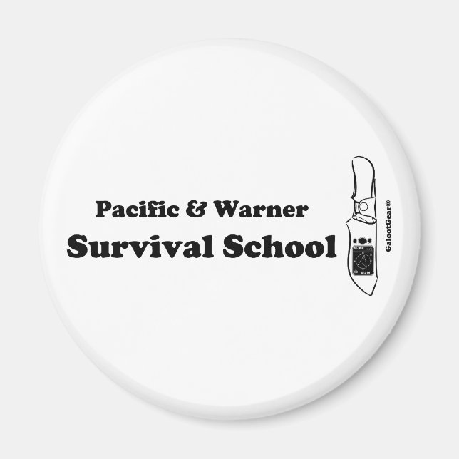 Pacific & Warner Survival School Magnet (Vorne)