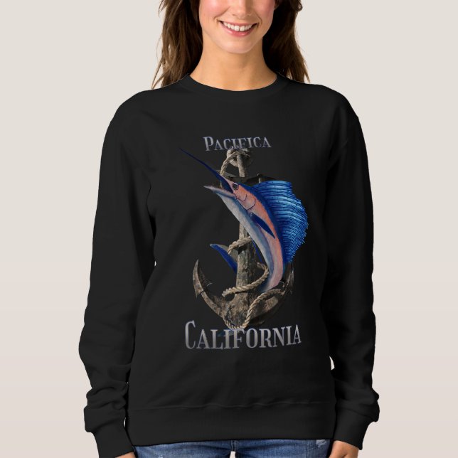 Pacifica California Schwertfisch Marlin Ocean Fish Sweatshirt (Vorderseite)
