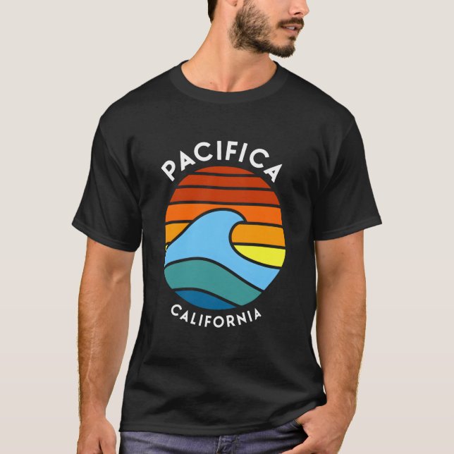 Pacifica California Welle T-Shirt (Vorderseite)