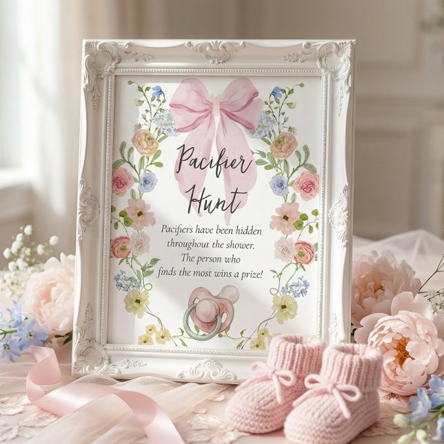 Pacifier Hunt Baby Shower Game Sign Poster (Von Creator hochgeladen)