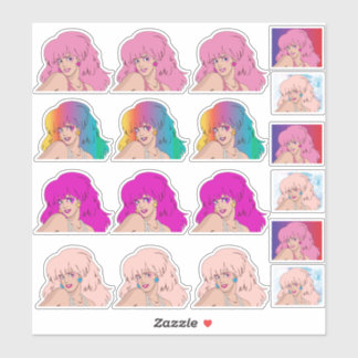 Pack de stickers Jem retro 80s colors Aufkleber