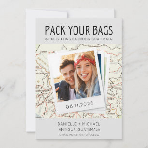 Pack Deine Koffer Guatemala Zielhochzeit  Save The Date