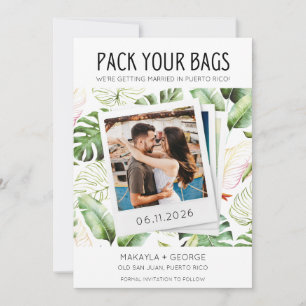 Pack Deine Taschen Foto Puerto Rico Wedding Save The Date