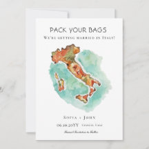 Pack deine Taschen Italien Hochzeit in Urlaubsort