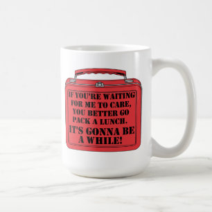 Pack ein Lunch Lustiger Becher Tasse