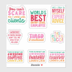 Pack Funny Office Arbeit Sticker Geschenke Mitarbe