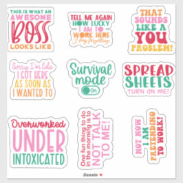 Pack Funny Office-Arbeitsticker inspirierend Aufkleber