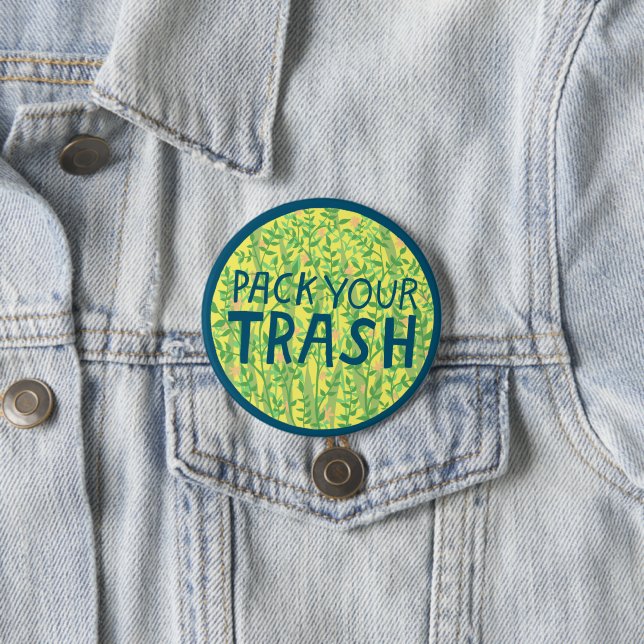 PACK IHRE TRASH No Littering Circle Art Taste Button (Beispiel)