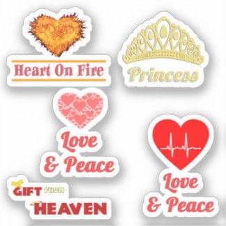 [Pack] Liebe & Leidenschaft Herz | Liebe und Fried Aufkleber