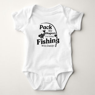 Pack meine Windeln, die ich fischen werde Baby Strampler