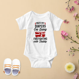 Pack meine Windeln, die ich mit Daddy feuern werde Baby Strampler