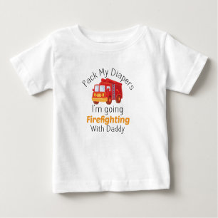 Pack meine Windeln, die ich mit Daddy feuern werde Baby T-shirt