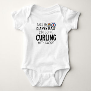 Pack meine Windeltasche Ich gehe mit Papa Curling  Baby Strampler