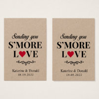 Pack mit 100 No Hole S'more Liebe Premium Kraft Ta