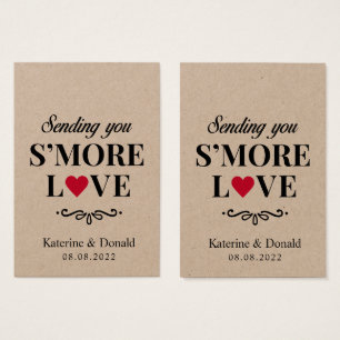 Pack mit 100 No Hole S'more Liebe Premium Kraft Ta