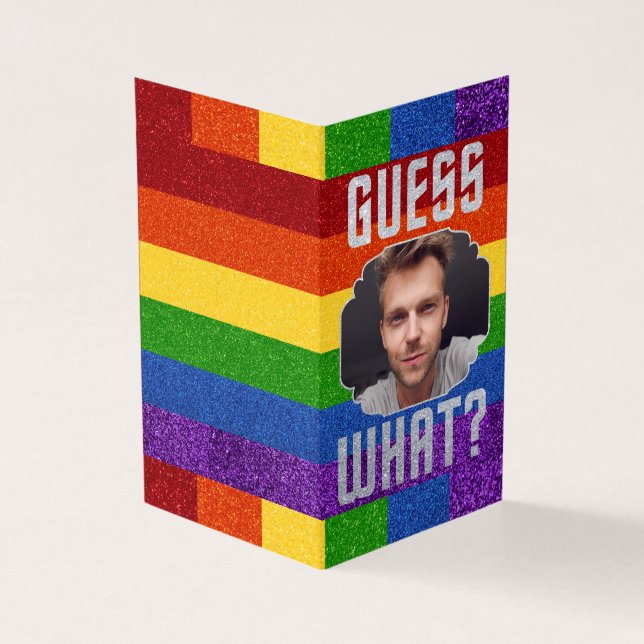 Pack mit 25 LGBT Glitzer, der aus der Fotokarte ko (Vorderseite)