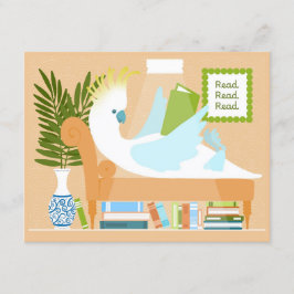 PACK of 10 Reading Cockatoo Postcards Mitteilungskarte