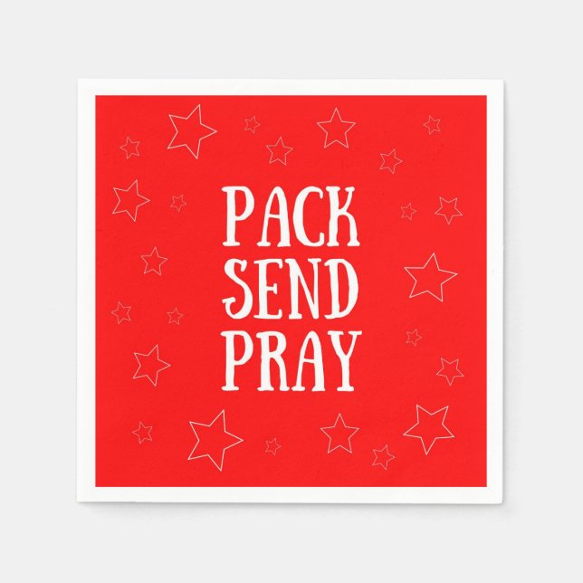 Pack Send Pray Napkins Serviette (Vorderseite)