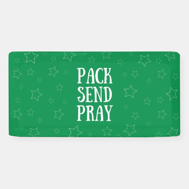 Pack Senden Sie Pray Vinyl Banner (Horizontal)