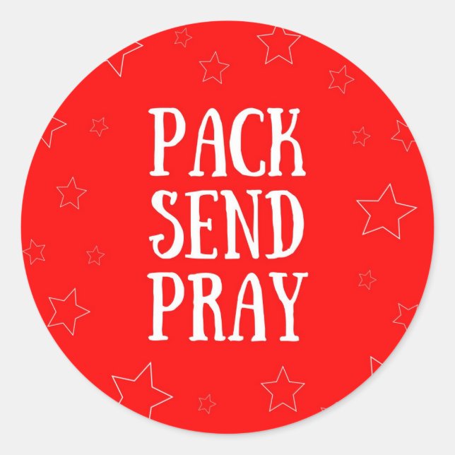 Pack Senden von Pray Stickern Runder Aufkleber (Vorderseite)