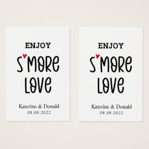 Pack von 100 No Hole S'more Liebe Moderne Tags