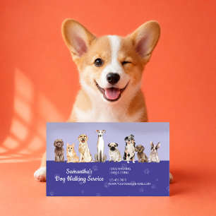 Pack Walk Hund Service Gruppe Haustierpflege Visitenkarte