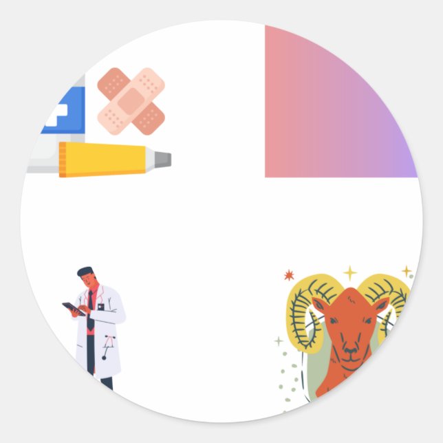 Pack - Wound Care Nurse Runder Aufkleber (Vorderseite)