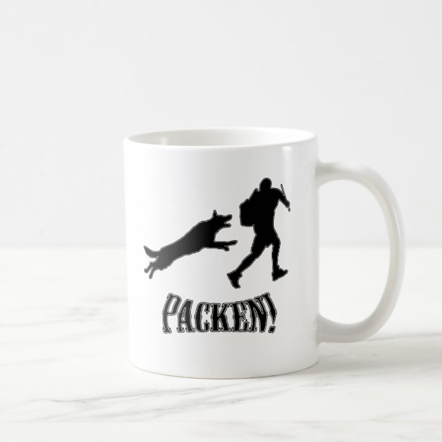 packen Hund und Lockvogel Kaffeetasse (Rechts)